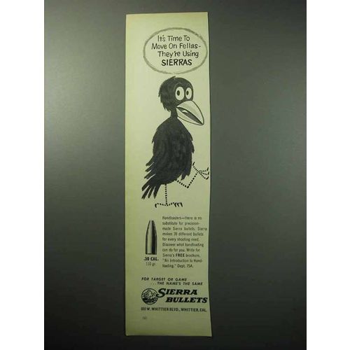 1958 Sierra Bullets Ad - .30 Cal. 110 gr. - Move On