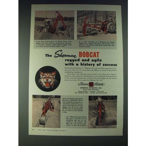1958 Sherman Bobcat Ad - Rugged and agile