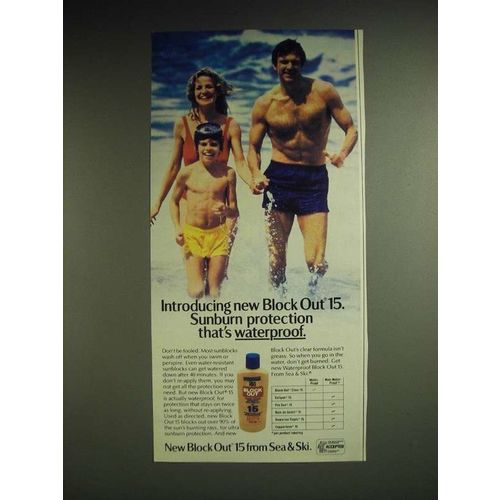 1985 Sea & Ski Block Out 15 Ad - Introducing new Block Out 15
