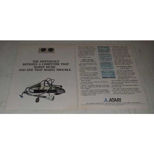 1988 Atari 520ST and MEGA Computers Ad - A Computer That Makes Music