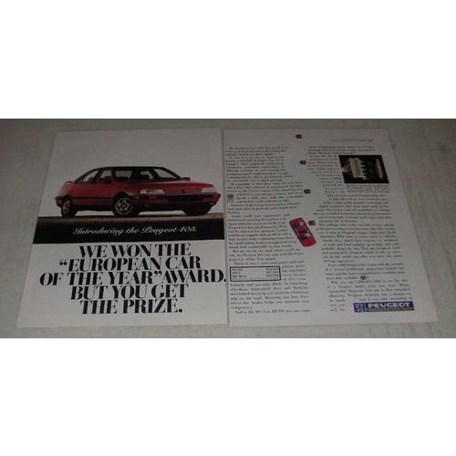 1988 Peugeot 405 Car Ad - You Get the Prize