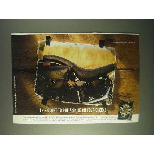 1999 Harley-Davidson Softail Snakeskin Seat Ad