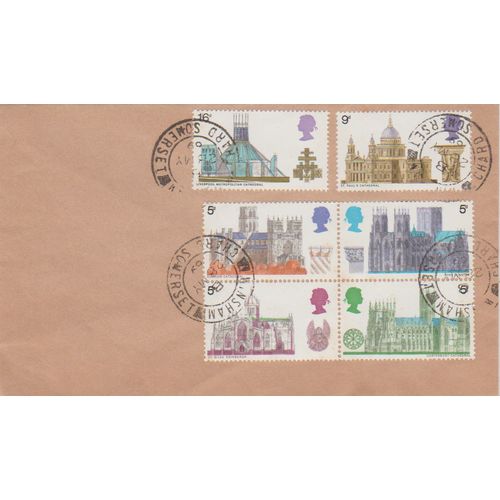 GB 1969 Architecture set FDC Chard Somerset pm see others