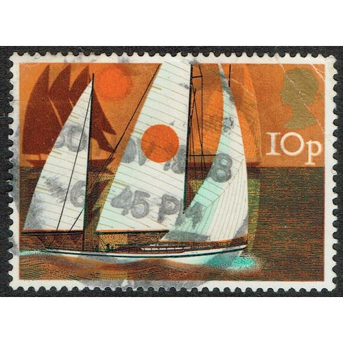 1975 Sailing 10p Multicoloured SG982 GU
