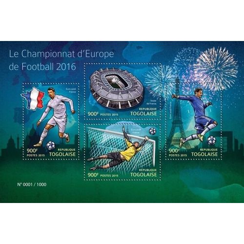 TOGO 2015 SHEET MNH EURO CUP 2016 FOOTBALL SOCCER FUTBOL SPORTS DEPORTES 4