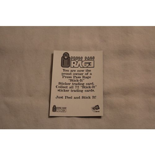 Travis Pastrana 2000 Press Pass Rage STICKER-STICK-IT