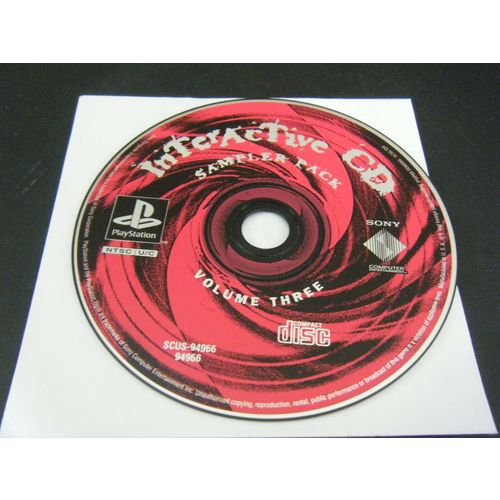 PlayStation Interactive Sampler Vol. 3 (Sony PlayStation 1) - Disc Only!!!