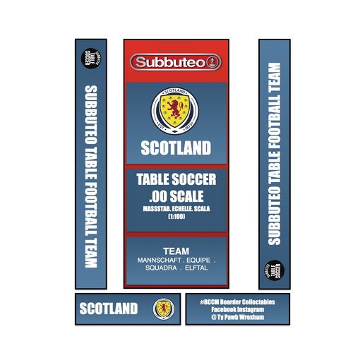 Various Brands Tabletop Football Subbuteo Box Label Scotland