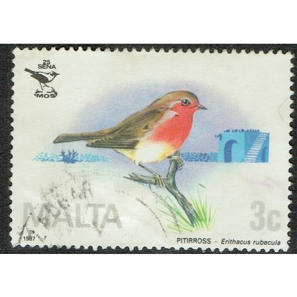 Malta 1987 25th Anniversary Ornithological Society 3c Multicoloured SG796 FU