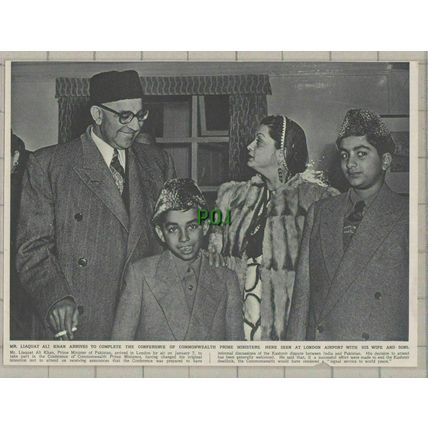 C1529) Mr Liaquat Ali Khan Pakistan & Family London Airport - 1951 Clip