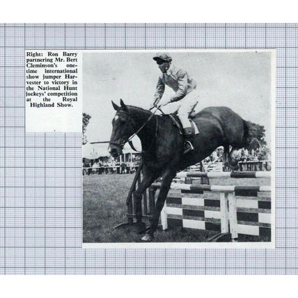 (5398) Ron Barry Bert Cleminson Harvester Show Jumping - 1969 Clip