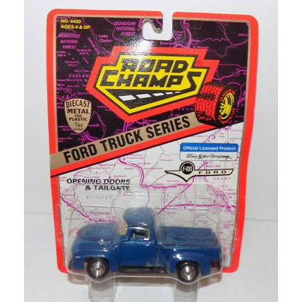 Road Champs 1956 Ford F-100 Pickup Truck Blue 1:43 Diecast