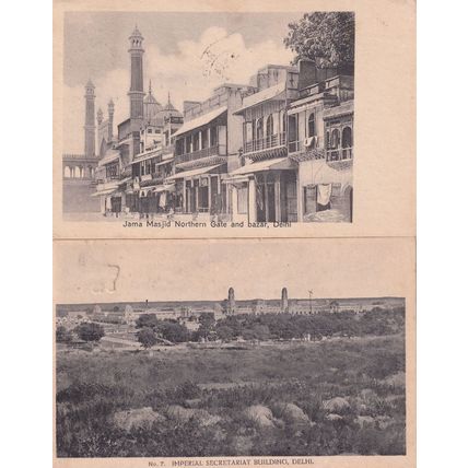 Secretariat Building Jama Masjid Delhi 2x India Old Postcard s