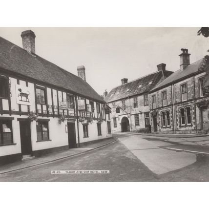 Talbot Hotel Mere Wiltshire Real Photo Postcard