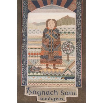 Brynach Sant Nanhyfer Embroidery Pembrokeshire Postcard