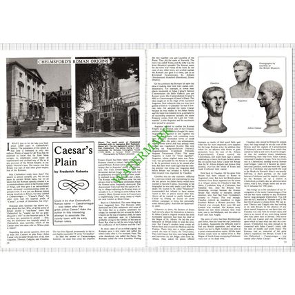 Roman Chelmsford Essex - 1979 Article