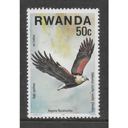 RWANDA 1977 BIRD OF PREY 50c AFRICAN FISH EAGLE SG 835 M /MINT#3