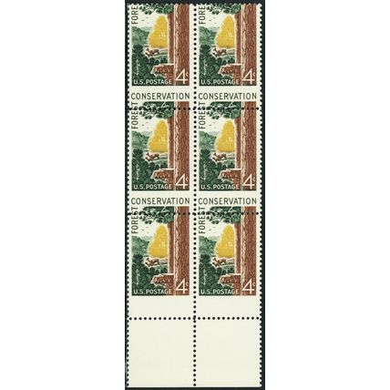 1122, Mint NH 4¢ Misperf Error Block of Six Stamps - Stuart Katz