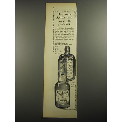 1956 Martin's Scotch Advertisement - These noble Scotches find favour