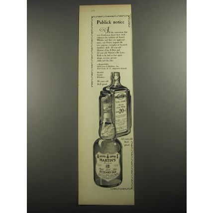 1956 Martin's Scotch Ad - Publick notice