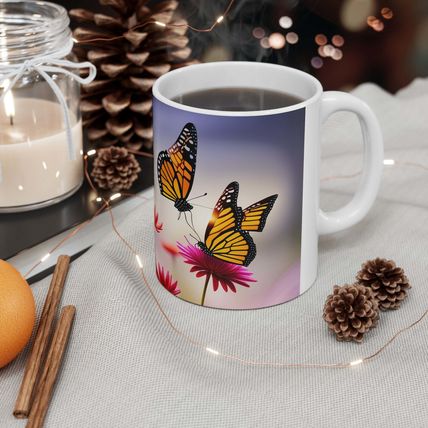 November Topaz Birth Month Colors Fairies & Butterflies #1 Mug 11oz AI Decorativ