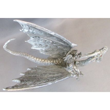 RARE 1985 DRAGON RIDER KNIGHT Stefan Tofano #7795 Pewter Dragon TSR D&D