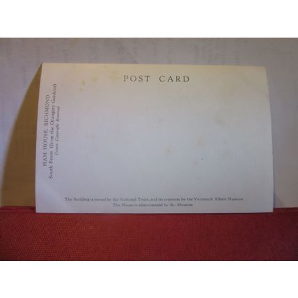 south front, HAM HOUSE, RICHMOND, LONDON unused vintage postcard RP =