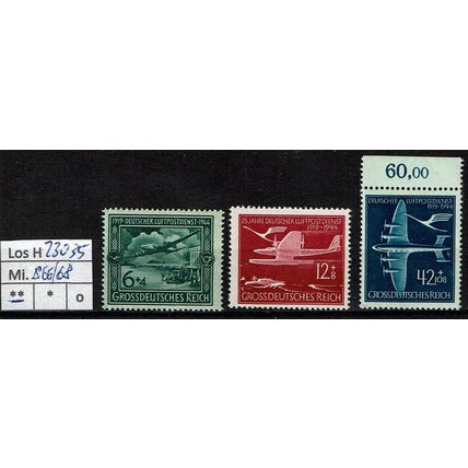 Los H23035: Deutsches Reich Mi. 866/88 **