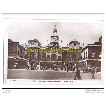 ROYAL HORSE GUARDS WHITEHALL LONDON SW1, ENGLAND, c1910s?, Postcard