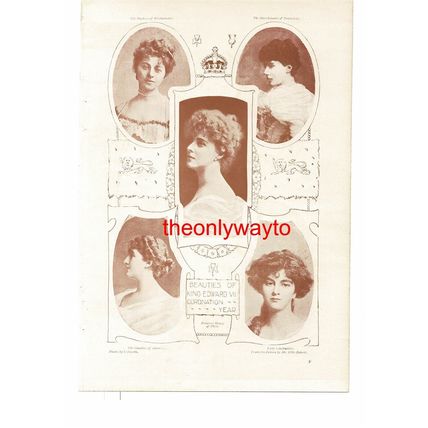 Beauties Of Coronation Years (More, Reverse), Book Illustration (Print), 1901/2