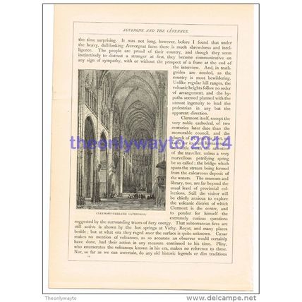 Clermont Ferrand Cathedral, France, Book Illustration (Print), 1880