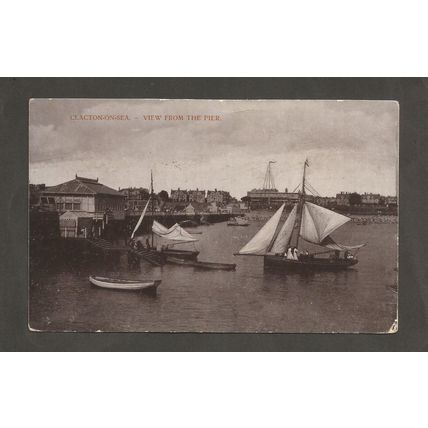 Postcard Clacton on Sea Essex The View from the Pier 1904 postmark