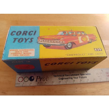 Corgi 439 Chevrolet Fire Chief Reproduction /Replica Box