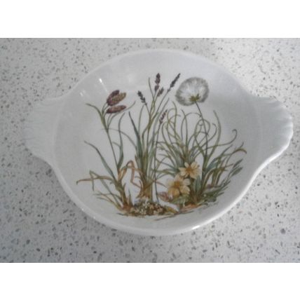 Vintage French Pillivuyt Baking Dish. Wild Flower Design