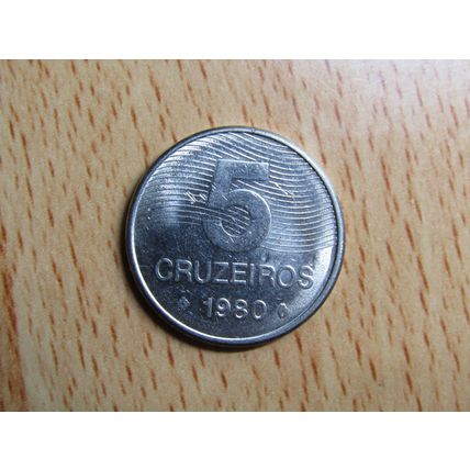 Brazil Brasil 1980 5 Cruzeiros Coin