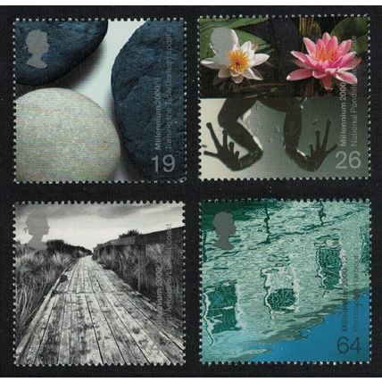 Great Britain Water-lily Frogs Millennium Projects Water and Coast 4v 2000