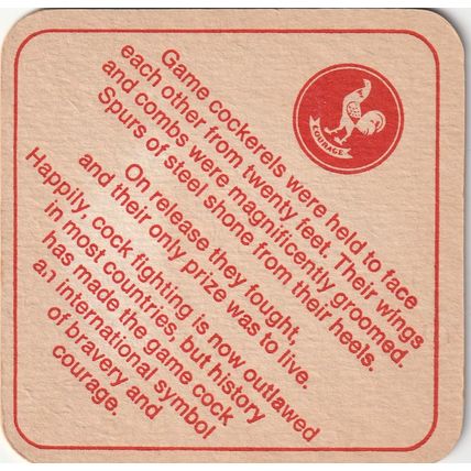 BEER MAT - COURAGE AUSTRALIA - BITTER - (Cat No 002) - (1971)