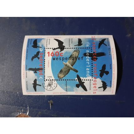 1995 netherland holland peregrine falcon minisheet MNH stamp