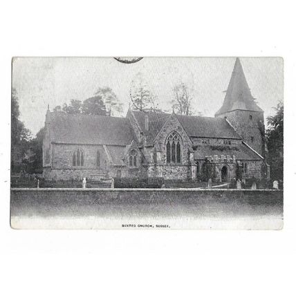 Buxted Church, Sussex, Postcard.