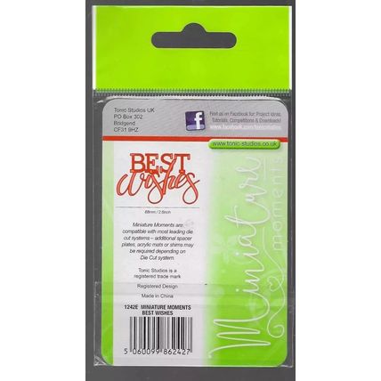 Tonic Studios. Best Wishes Die Set. Die Cutting Cardmaking Scrapbooking Crafts