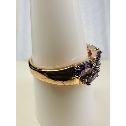 Bomb Party Sz8 Revealed BP Ring Fashion Jewelry RBP Purple Clusters Rose Gold P