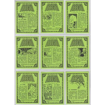 1992 The Savage Dragon Trading Cards 46-54 Erik Larson Comic Images