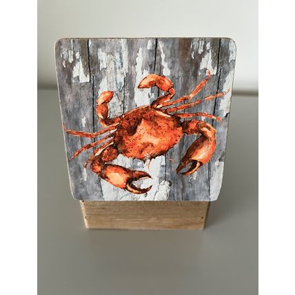 WOODEN TRINKET BOX - CRAB DESIGN
