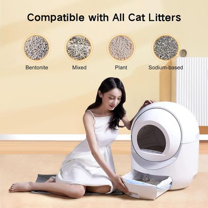 Self Cleaning Cat Litter Box, Automatic Cat Litter Box with APP Control Odor Rem