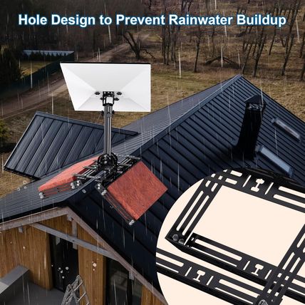 Starlink Gen 3 Roof Ridgeline Mount, Adjustable Tilt 160 Degree and Square Shelf