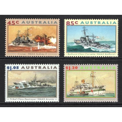 AUSTRALIA 1993: NAVAL & MARITIME WAR VESSELS - MNH SET OF FOUR (G16)
