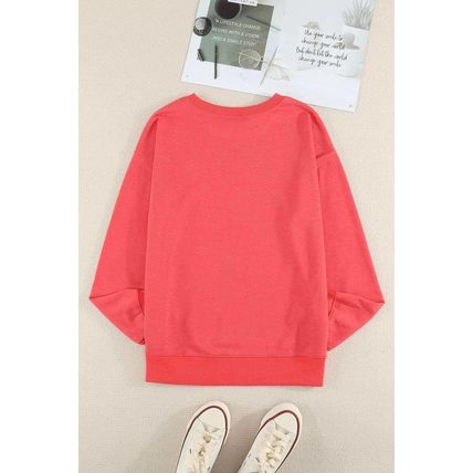 Plain Crew Neck Pullover Sweatshirt