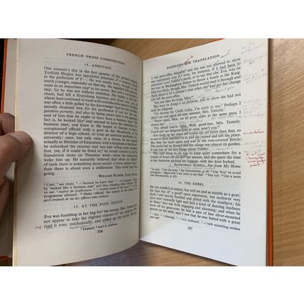 1969 "FRENCH PROSE COMPOSITION" H G WELLS etc VINTAGE HARDBACK BOOK (P3)