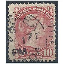 Canada 1890 SG110 10c Carmine-Pink Fine Used.