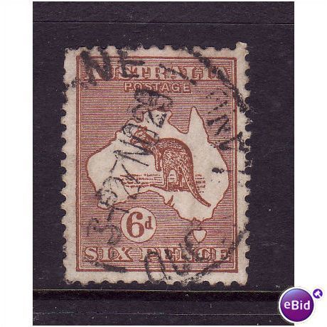AUSTRALIA 1923 SG 73 6d CHESTNUT FINE USED
